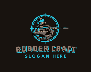 Military Target Shooting logo design