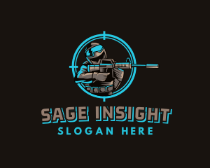 Military Target Shooting logo design