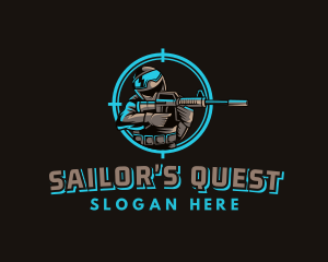 Military Target Shooting logo design