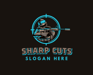 Military Target Shooting logo design