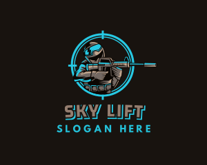 Military Target Shooting logo design