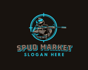 Military Target Shooting logo design