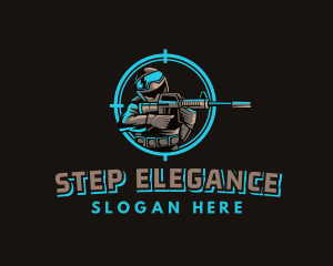 Military Target Shooting logo design