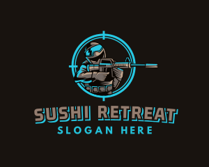 Military Target Shooting logo design