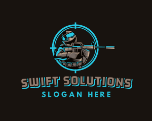 Military Target Shooting logo design