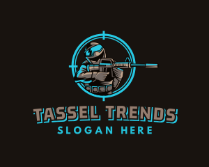 Military Target Shooting logo design