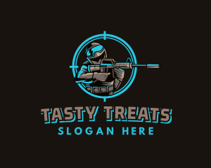 Military Target Shooting logo design