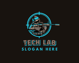 Military Target Shooting logo design