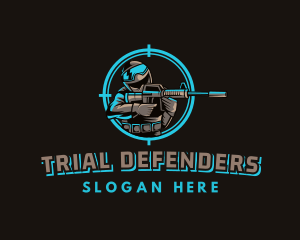 Military Target Shooting logo design