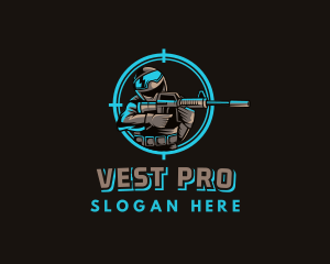 Military Target Shooting logo design