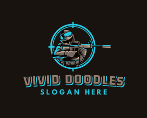 Military Target Shooting logo design