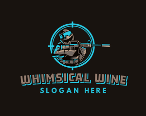 Military Target Shooting logo design