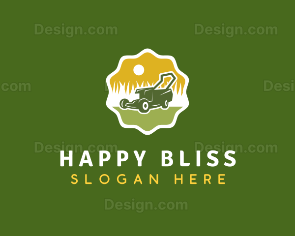 Landscaping Lawn Mower Logo