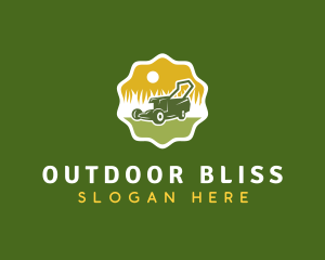 Landscaping Lawn Mower logo design