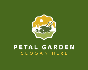 Landscaping Lawn Mower logo design