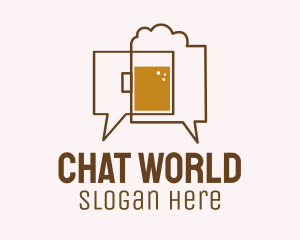 Beer Chat Bubble logo design