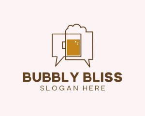 Beer Forum Chat Bubble logo design