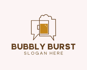 Beer Forum Chat Bubble logo design