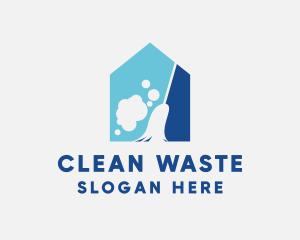 Broom House Cleaning  logo design