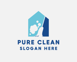 Broom House Cleaning  logo design