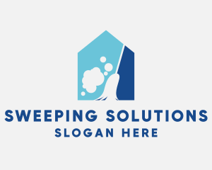 Broom House Cleaning  logo design