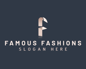 Chic Elegant Fashion Letter F logo design