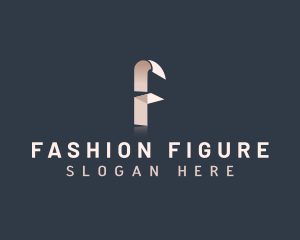 Chic Elegant Fashion Letter F logo design