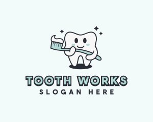 Toothbrush Dental Tooth logo