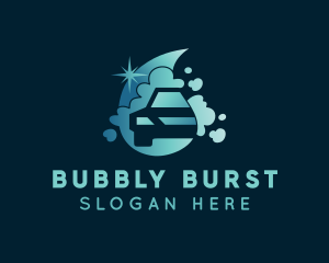 Car Bubbles Sparkle logo design