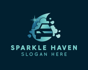 Car Bubbles Sparkle logo design