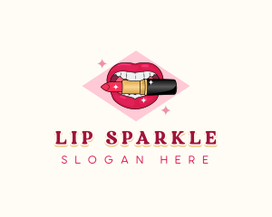 Lipstick Beauty Makeup logo design