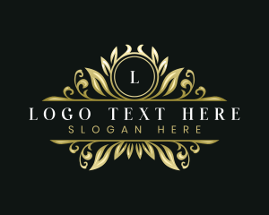 Luxury Ornamental Leaf logo