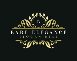 Luxury Ornamental Leaf logo design