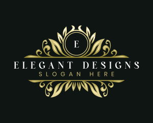 Luxury Ornamental Leaf logo design