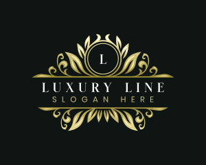 Luxury Ornamental Leaf logo design