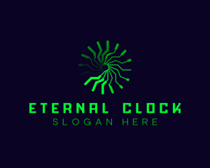 Motion Clock Tech logo design