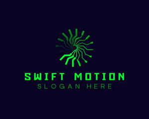 Motion Clock Tech logo design