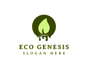 Eco Candle Flame logo design