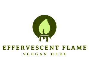 Eco Candle Flame logo design