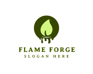 Eco Candle Flame logo design