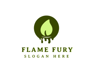 Eco Candle Flame logo design