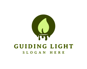 Eco Candle Flame logo design