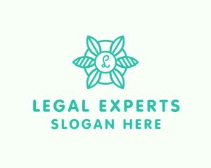 Organic Leaf Lantern Logo