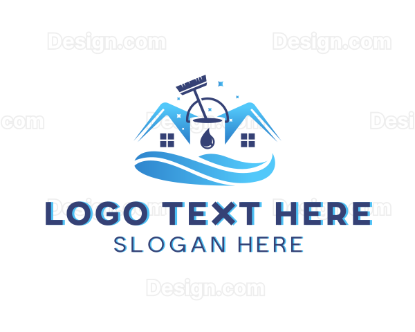 House Cleaning Bucket Logo