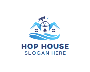 House Cleaning Bucket logo design