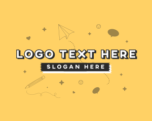 Cute Quirky Drawing Shapes logo