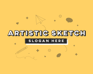 Cute Quirky Drawing Shapes logo