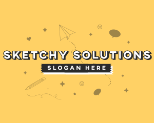 Cute Quirky Drawing Shapes logo