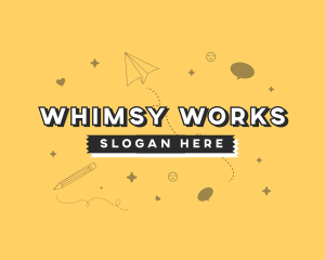 Cute Quirky Drawing Shapes logo design