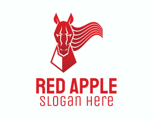 Red Horse Mane logo design